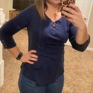 Karen Scott Navy Top